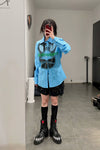 Walter Van BeirendonCK Star Shirt AW22-23 6006 Blue